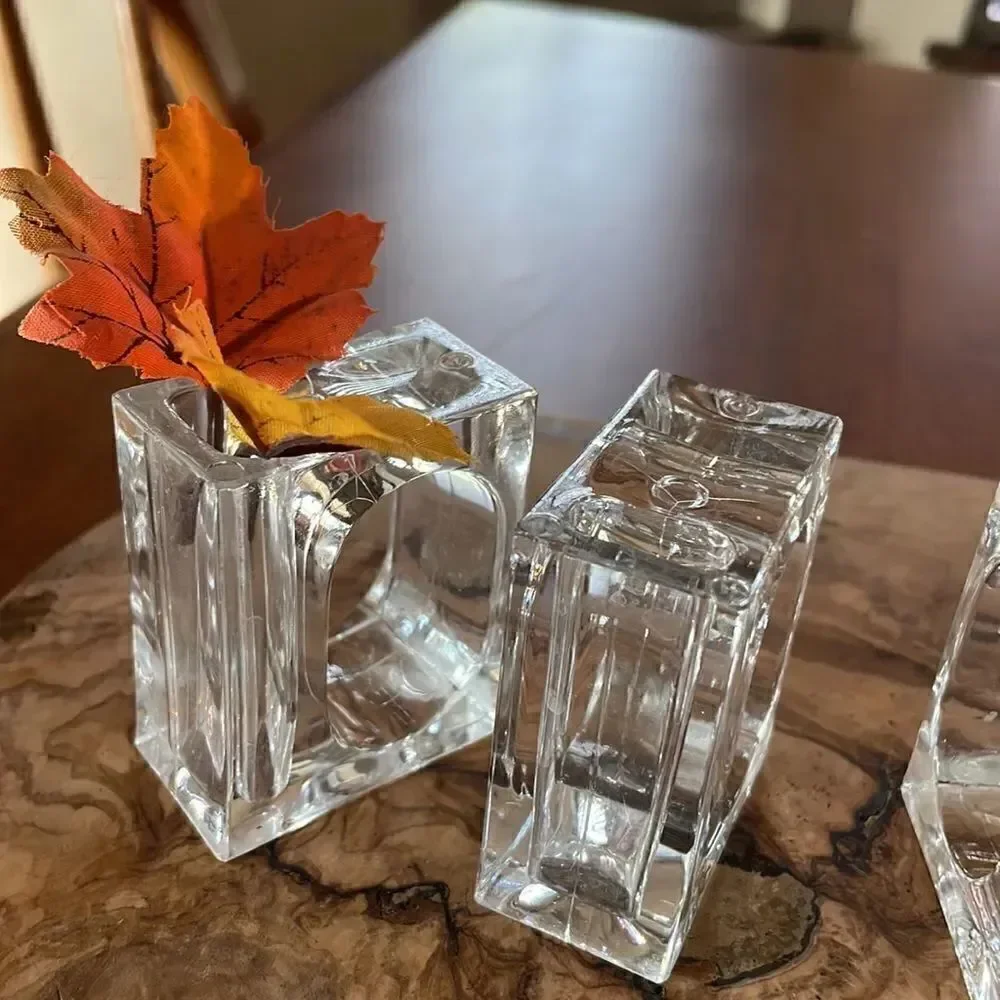 Set of 5 Acrylic Bud Vase Napkin Rings